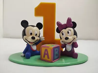 Disney 1st Birthday Cake Topper Mickey & Minnie Mouse Decopac • $11.57