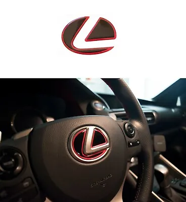 Lexus IS F Sport GS ES RX NX Red Black Steering Wheel Emblem Decal Sticker  • $15.99