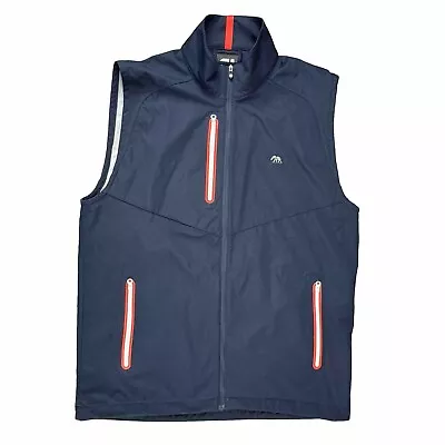 Footjoy Golf Vest Men Full Zip Medium M 3 Pockets Blue Red White Pockets • $32