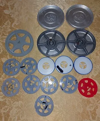 Mixed Lot Vintage 8mm Home Movie Reels Plastic Small Medium Metal Empty 1950s • $28.50