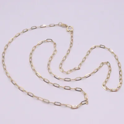 Pure Real 18K Yellow Gold Necklace For Women 2mm Cable Link Chain 18inch Gift • $648.80