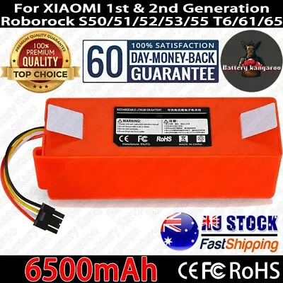 6.5Ah For Xiaomi Robot Vacuum Cleaner Battery Roborock S50 S51 S52 S53 T6 T61 • $55.99