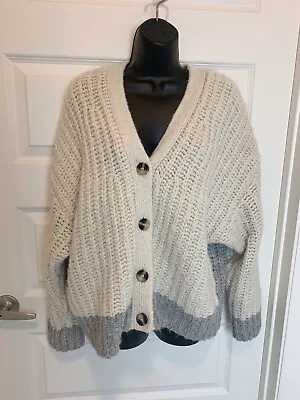 Zara Color Block Oversized Knit Cardigan M • $37