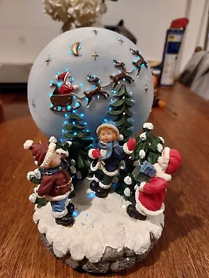 £20 • Buy Vintage 8  Fibre Optic Christmas Scene - Polyresin 