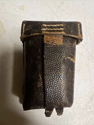 WW2 German K98 ? Single Leather Ammo Pouch Early Issued W/ Belt Loop • $45