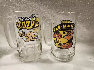 Collectible  Mugs PAC Man & Ziggy's Sudzmug Lot/Set Of 2  FREE SHIPPING • $30