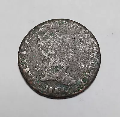 1838 Spain 8 Maravedis - Copper Coin - Isabel II • $3.75