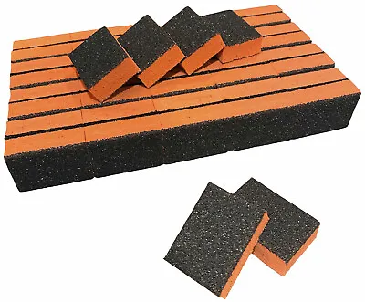 40pcs Disposable 80/80 Black Grit Orange Sanding Mini Small Buffer Blocks Lot  • $7.49