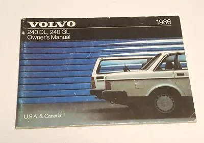 1986 Volvo 240 240 Dl 240 Gl Owners Manual Operators User Guide Book Oem part • $47.99