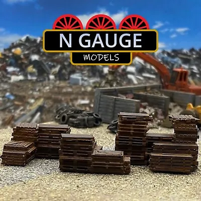 N Scale Gauge 1:148 Scrap Yard Junk Pallet Pile's (3) (Forklift Factory 1:160) • £2.99