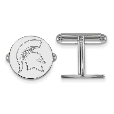 Michigan State University Spartans Cuff Link In Sterling Silver 6.08 Gr • $84.99