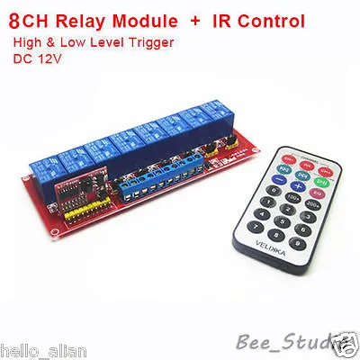 12V 8 CH Channel IR Infrared Wireless Remote Control Board Relay Switch Module • $11.32