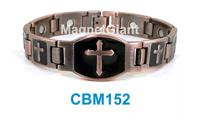 Large Cross - Men Copper Link High Power Magnetic Bracelet Size 6 -12 Inch • $20