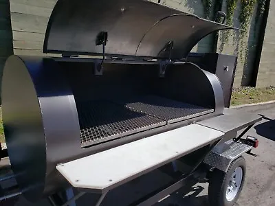 Custom Used Trailer Mounted Barbecue Smoker • $4000