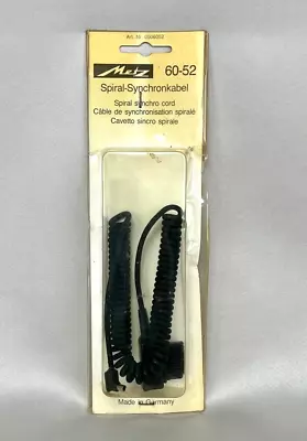 Metz 60-52 Spiral Coiled 3' PC Cord Sync Cable F/45CT5 60CT1+2 NOS • $15.95
