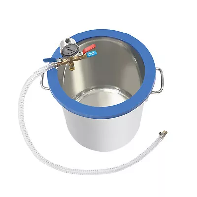 $91.63 • Buy 5-Gal Vacuum Chamber Stainless Steel Vacuum Degassing Chamber Defoaming Barrel