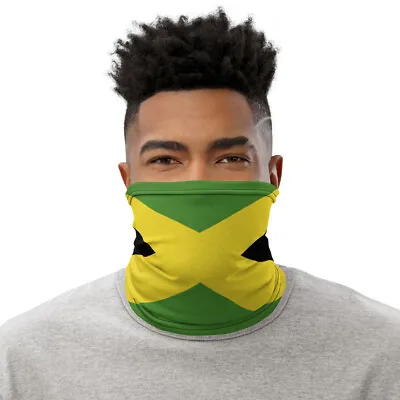 Jamaica Flag Rasta Reggae Face Mask & Neck Gaiter - Washable And Reusable • $23