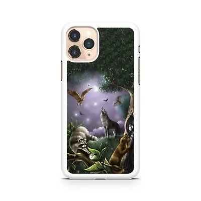 $19.15 • Buy Crescent Moon Howling Wolf Animal Paradise Heavenly Forest Phone Case Cover