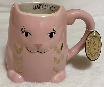 £18.94 • Buy Sheffield Home Critter Collection Crazy Cat Lady Mug Pink Gold New No Box