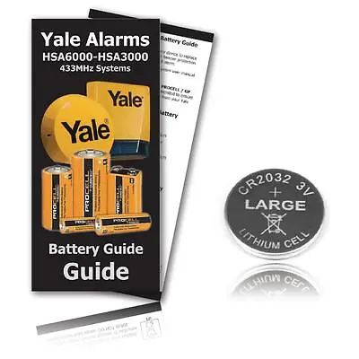 £1.29 • Buy Yale Alarm Remote HSA6060 Replacement CR 2032 3v Lithium Battery KIT / RRP £2.69