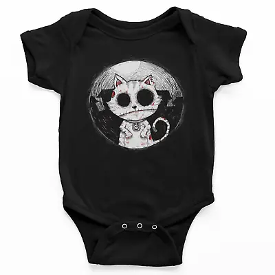 £11.99 • Buy Kids Baby Grow Suit Zombie Cat Gothic Rock Burton Kitty Alternative Punk