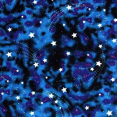 Glow In The Dark Stars - Michael Miller 100% Cotton Fabric Galaxy Space • £5.15