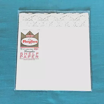 Vintage 1950's Roylies Shelf Paper15 Ft White Lace Edgenew In Package • $25