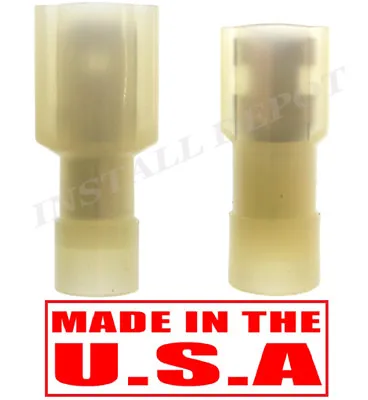 (100) Yellow 12-10 Gauge Male & Female Spade Wire Connectors Terminals Splice • $9.49