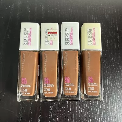 MAYBELLINE Super Stay Full Coverage 24H Liquid Foundation 375 Java Lot Of 4 • $20