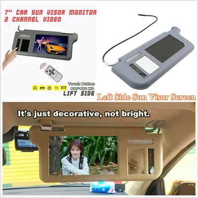 £59.87 • Buy Car Left Sun Visor Mount 7'' TFT LCD Monitor 2 Channel Video Input Touch Button