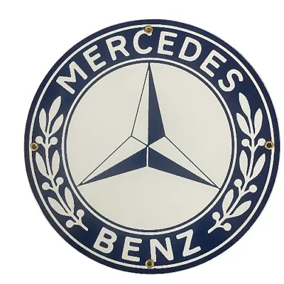 Mercedes Porcelain Advertising Pump Plate Sign • $36