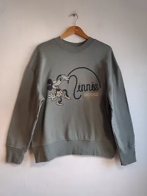 Ladies Disney Minnie Mouse Green Sweatshirt Size XXL 2XL 14 16 18 Jumper Sweater • £13.99