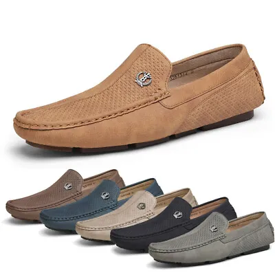 Men Driving Loafers Dress Shoes Casual Slip On Flat Moccasins 6.5-13 • $30.99