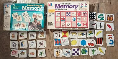 1980 Memory And 1989 Animal Family Memory By Milton Bradley • $24.99