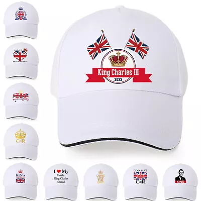 King Charles III 2023 Union Jack Celebration Baseball Cap Men Women Sun Hat • £4.99