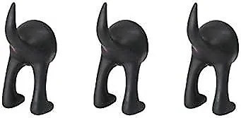 Ikea Set Of 3 Dog Tail Hooks Hat Coat Key Wall Mounted Hanger (Black) • £12.66