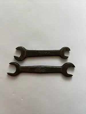 VTG (2)  FORD Open End T Script Wrenches  5 3/8  T-1917 And  4 3/8  M • $15