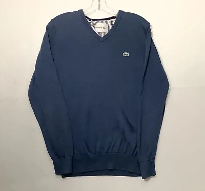 $13 • Buy Lacoste Blue Long Sleeve Shirt 100% Pima Cotton Regular Fit Medium Size 4