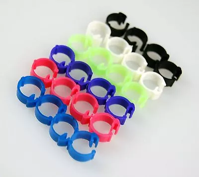 £1.69 • Buy 10 POULTRY LEG RINGS: 8mm CLIP: BANTAM HEN CHICKEN DUCK CHICKS ~ See Colours