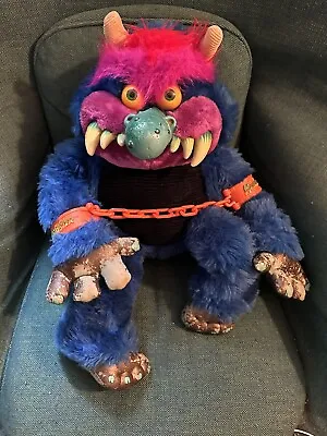 MY PET MONSTER Plush W/ Handcuffs & Breakaway Chain AmToy 1986  • $350