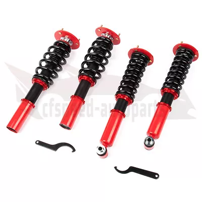 Red Coilovers Struts Shocks Suspension Kits Adj Height For 2004-10 BMW 5 Ser E60 • $228.91