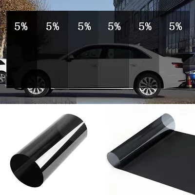 Black Car Sun Visor Strip Tint Film Front Windshield UV Shade Banner Accessories • $8.90