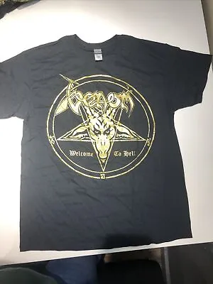 VENOM - WELCOME TO HELL Black And Gold T-SHIRT Large • $18.99