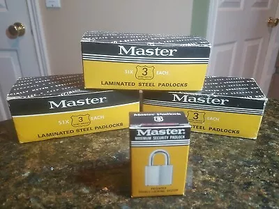 NOS Master Padlock 3 Secret Service Laminated Steel Padlock New In Box! • $16