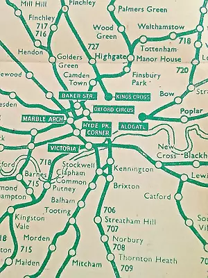 London Transport Green Line Coach Routes. Map. FREE POST • £4.25