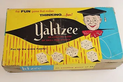 Vintage 1961 Yahtzee Game E.S. Lowe No. 950 With Extra Score Sheets • $14.99