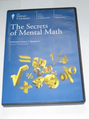The Secrets Of Mental Math The Great Courses 2 DVD Set ONLY • $8.25