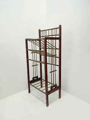 Art Deco Magazine Rack By Ernst Rockhausen In Wood And Brass 1920s • $999.82