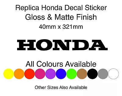 Honda Replica Fairing Panel Bellypan Decal Sticker Pair 40mm X 321mm  • £6.25