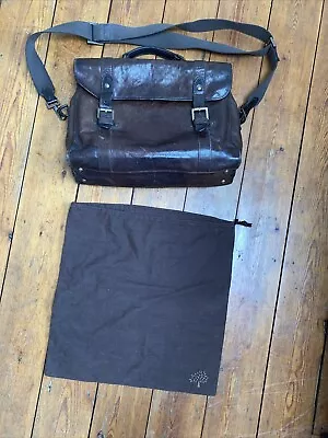 Mulberry Brown Leather Satchel / Briefcase / Messenger / Computer Laptop Bag • £145